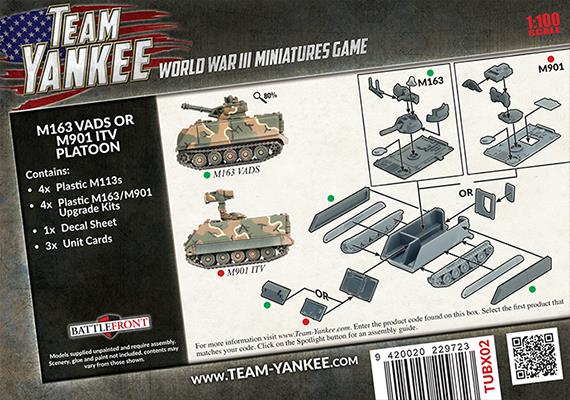 Team Yankee: M163 VADS or M901 ITV Platoon (ONLINE ORDER ONLY)