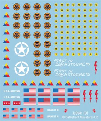 Flames of War: American Decals (ONLINE ORDER ONLY)