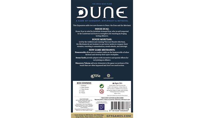 Dune: The Boardgame - Ecaz & Moritani House Expansion (ONLINE ORDER ONLY)