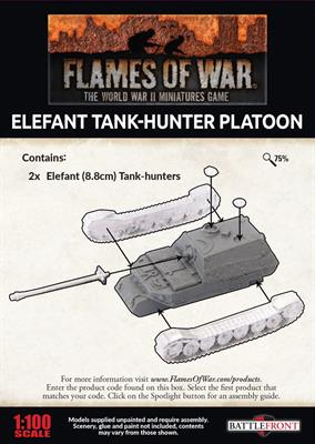 Flames of War: German Elefant Tank-Hunter Platoon (Late War) (ONLINE ORDER ONLY)