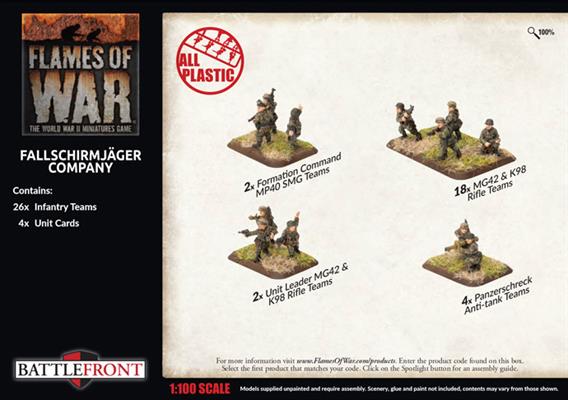 Flames of War: German Fallschirmjäger Company (Late War) (ONLINE ORDER ONLY)