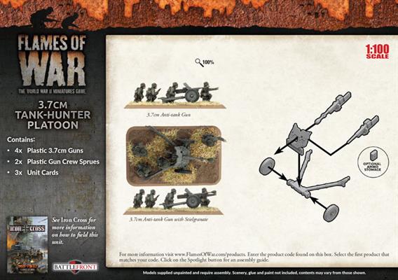 Flames of War: German 3.7cm Tank-Hunter Platoon (Mid War) (ONLINE ORDER ONLY)