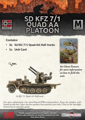 Flames of War: German SD KFZ 7/1 Quad AA Platoon (Mid War) (ONLINE ORDER ONLY)