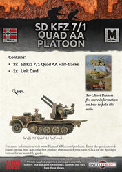 Flames of War: German SD KFZ 7/1 Quad AA Platoon (Mid War) (ONLINE ORDER ONLY)