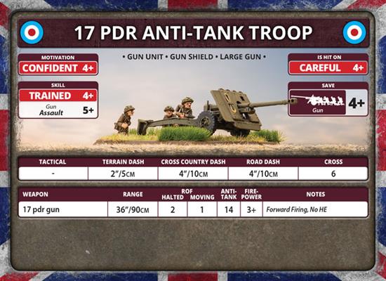 Flames of War: British 17 pdr Anti-tank Platoon (Late War) (ONLINE ORDER ONLY)
