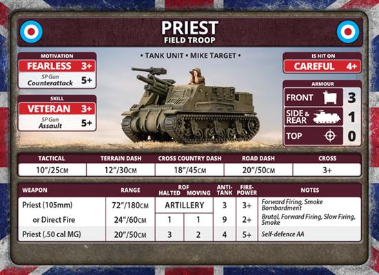 Flames of War: British Priest Field Troop (Late War) (ONLINE ORDER ONLY)