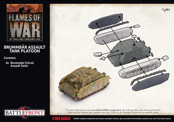 Flames of War: German Brummbar Assault Tank Platoon (Late War) (ONLINE ORDER ONLY)
