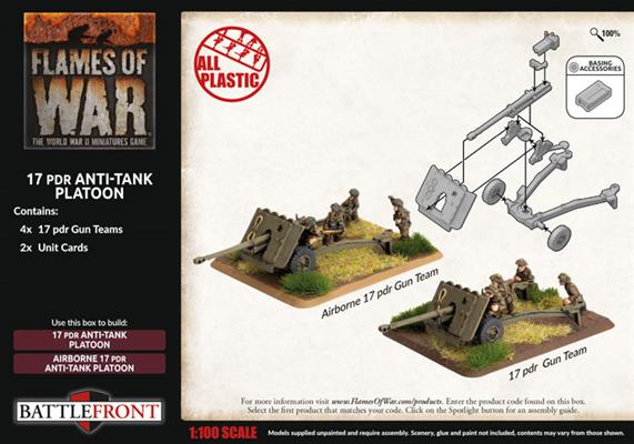 Flames of War: British 17 pdr Anti-tank Platoon (Late War) (ONLINE ORDER ONLY)