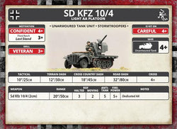 Flames of War: German SD KFZ 10/4 Light AA Platoon (Mid War) (ONLINE ORDER ONLY)