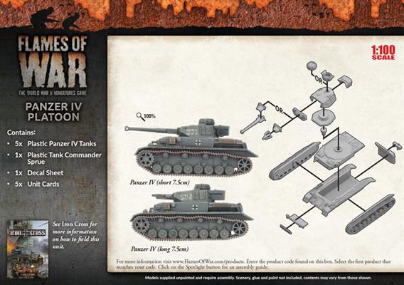 Flames of War: German Panzer IV Platoon (Mid War) (ONLINE ORDER ONLY)