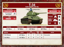 Flames of War: Soviet T-34 Tank Company (Mid War) (ONLINE ORDER ONLY)