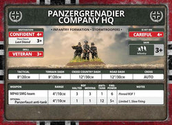 Flames of War: German Armoured Panzergrenadier Company HQ (Late War) (ONLINE ORDER ONLY)