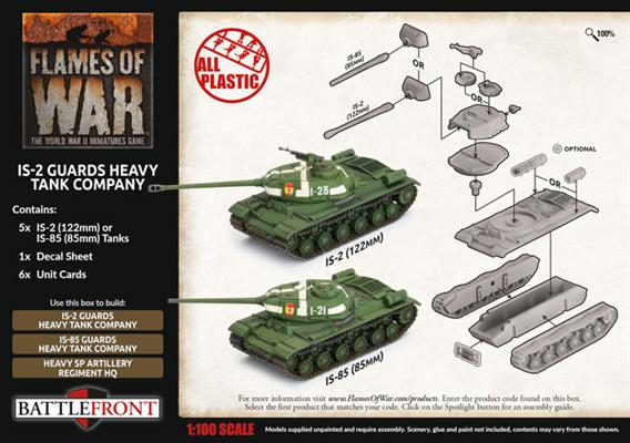 Flames of War: Soviet IS-2 Guards Heavy Tank Company (Late War) (ONLINE ORDER ONLY)