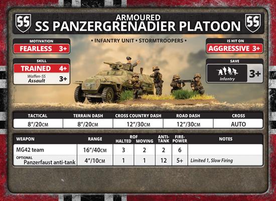Flames of War: German SS Panzergrenadier Platoon (Late War) (ONLINE ORDER ONLY)