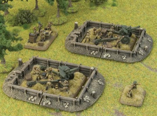 Flames of War: Log Emplacements - Gun Pit Markers (ONLINE ORDER ONLY)