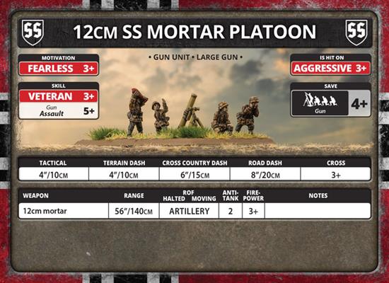 Flames of War: German 12cm SS Mortar Platoon (Late War) (ONLINE ORDER ONLY)