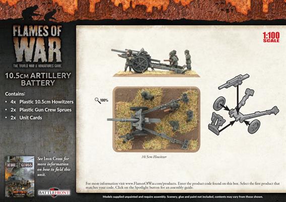 Flames of War: German 10.5cm Artillery Battery (Mid War) (ONLINE ORDER ONLY)