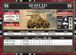 Flames of War: German SD KFZ 231 SS Scout Troops (Late War) (ONLINE ORDER ONLY)
