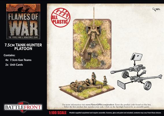 Flames of War: German 7.5cm Tank-Hunter Platoon (Late War) (ONLINE ORDER ONLY)