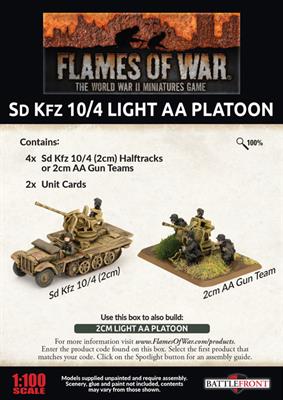 Flames of War: German SD KFZ 10/4 Light AA Platoon (Late War) (ONLINE ORDER ONLY)