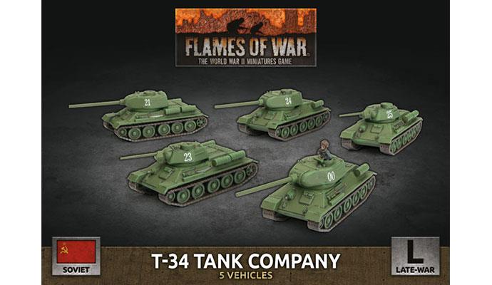 Flames of War: Soviet T-34 Tank Company (Late War) (ONLINE ORDER ONLY)