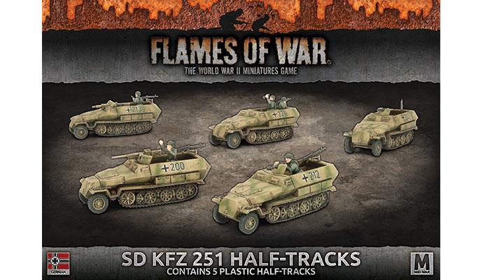 Flames of War: German SD KFZ 251 Half-Tracks (Mid War) (ONLINE ORDER ONLY)