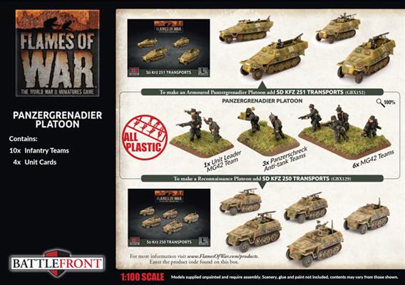 Flames of War: German Panzergrenadier Platoon (Late War) (ONLINE ORDER ONLY)