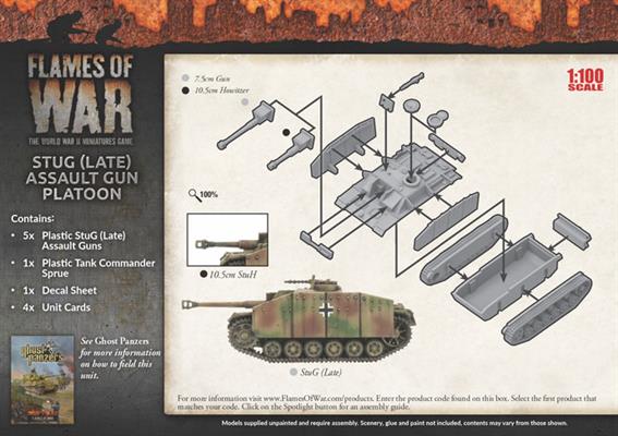 Flames of War: German StuG (Late) Assault Gun Platoon (Mid War) (ONLINE ORDER ONLY)