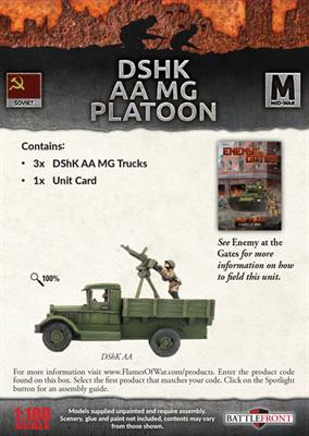 Flames of War: Soviet DShK AA MG Platoon (Mid War) (ONLINE ORDER ONLY)