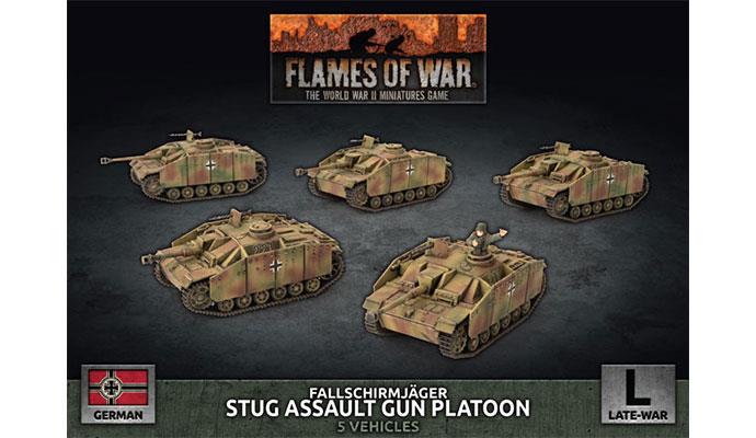 Flames of War: German Fallschirmjäger StuG Assault Gun Platoon (Late War) (ONLINE ORDER ONLY)
