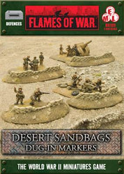 Flames of War: Desert Sandbags - Dug In Markers (ONLINE ORDER ONLY)