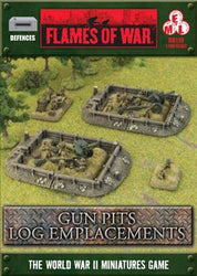 Flames of War: Log Emplacements - Gun Pit Markers (ONLINE ORDER ONLY)