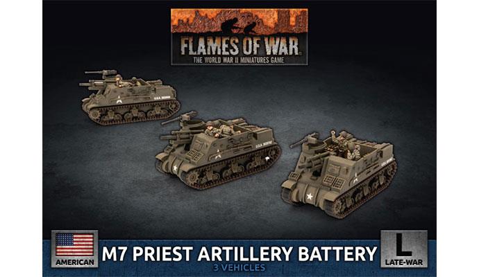 Flames of War: American M7 Priest Artillery Battery (Late War) (ONLINE ORDER ONLY)