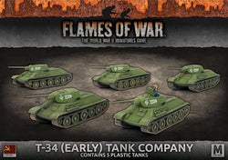 Flames of War: Soviet T-34 (Early) Tank Company (Mid War) (ONLINE ORDER ONLY)