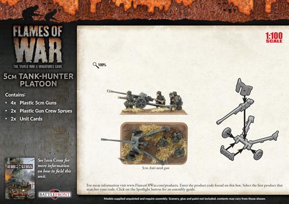 Flames of War: German 5cm Tank-Hunter Platoon (Mid War) (ONLINE ORDER ONLY)