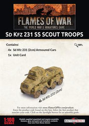 Flames of War: German SD KFZ 231 SS Scout Troops (Late War) (ONLINE ORDER ONLY)
