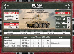 Flames of War: German Puma Scout Troop (Late War) (ONLINE ORDER ONLY)