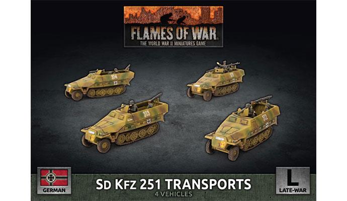 Flames of War: German SD KFZ 251 Transports (Late War) (ONLINE ORDER ONLY)