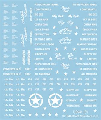 Flames of War: American Decals (ONLINE ORDER ONLY)