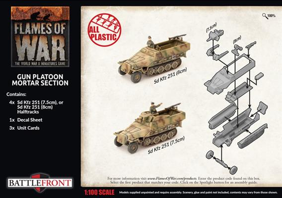 Flames of War: German Gun Platoon / Mortar Section (Late War) (ONLINE ORDER ONLY)