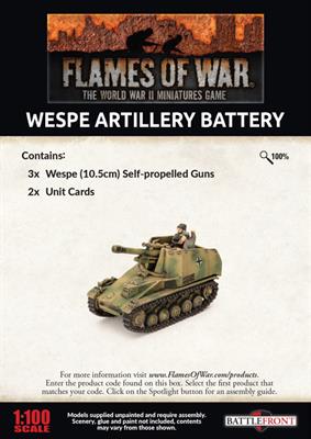 Flames of War: German Wespe Artillery Battery (Late War) (ONLINE ORDER ONLY)