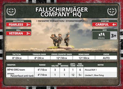 Flames of War: German Fallschirmjäger Company (Late War) (ONLINE ORDER ONLY)