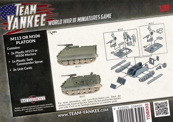 Team Yankee: M113 or M106 Platoon (ONLINE ORDER ONLY)