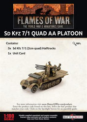 Flames of War: German SD KFZ 7/1 Quad AA Platoon (Late War) (ONLINE ORDER ONLY)