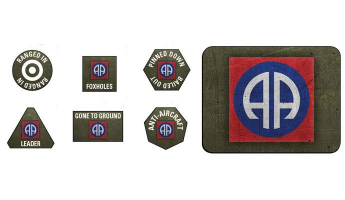Flames of War: American 82nd Airborne Division Division Tokens and Objectives (ONLINE ORDER ONLY)