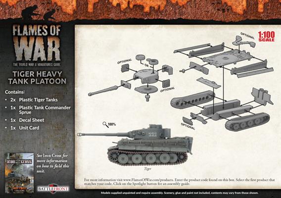Flames of War: German Tiger Heavy Tank Platoon (Mid War) (ONLINE ORDER ONLY)