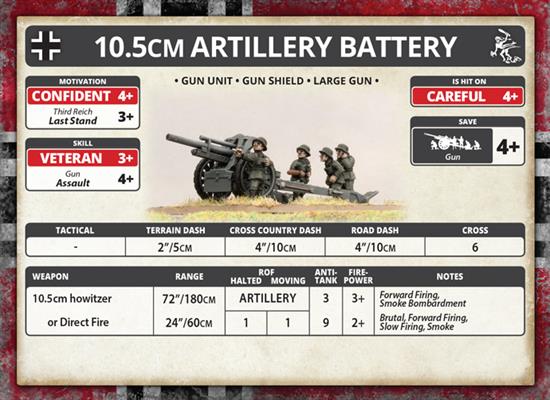 Flames of War: German 10.5cm Artillery Battery (Mid War) (ONLINE ORDER ONLY)