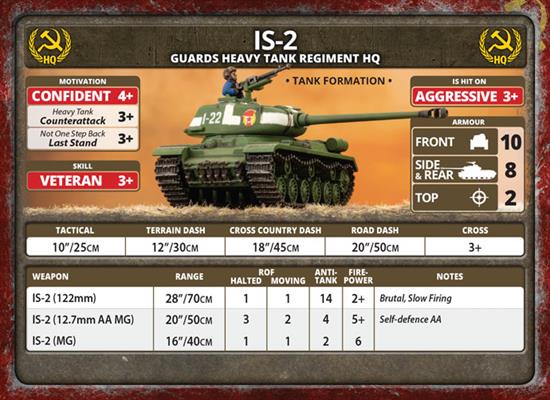 Flames of War: Soviet IS-2 Guards Heavy Tank Company (Late War) (ONLINE ORDER ONLY)