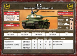 Flames of War: Soviet IS-2 Guards Heavy Tank Company (Late War) (ONLINE ORDER ONLY)