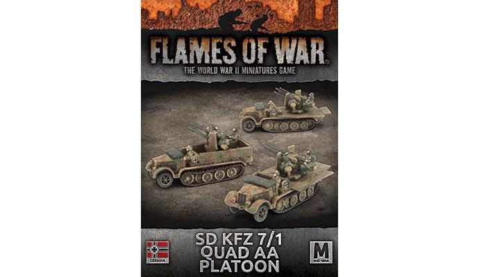 Flames of War: German SD KFZ 7/1 Quad AA Platoon (Mid War) (ONLINE ORDER ONLY)
